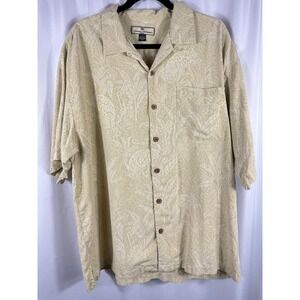 Tommy Bahama Vintage Silk 100% Shirt Mens XL Button Up Tropical‎
